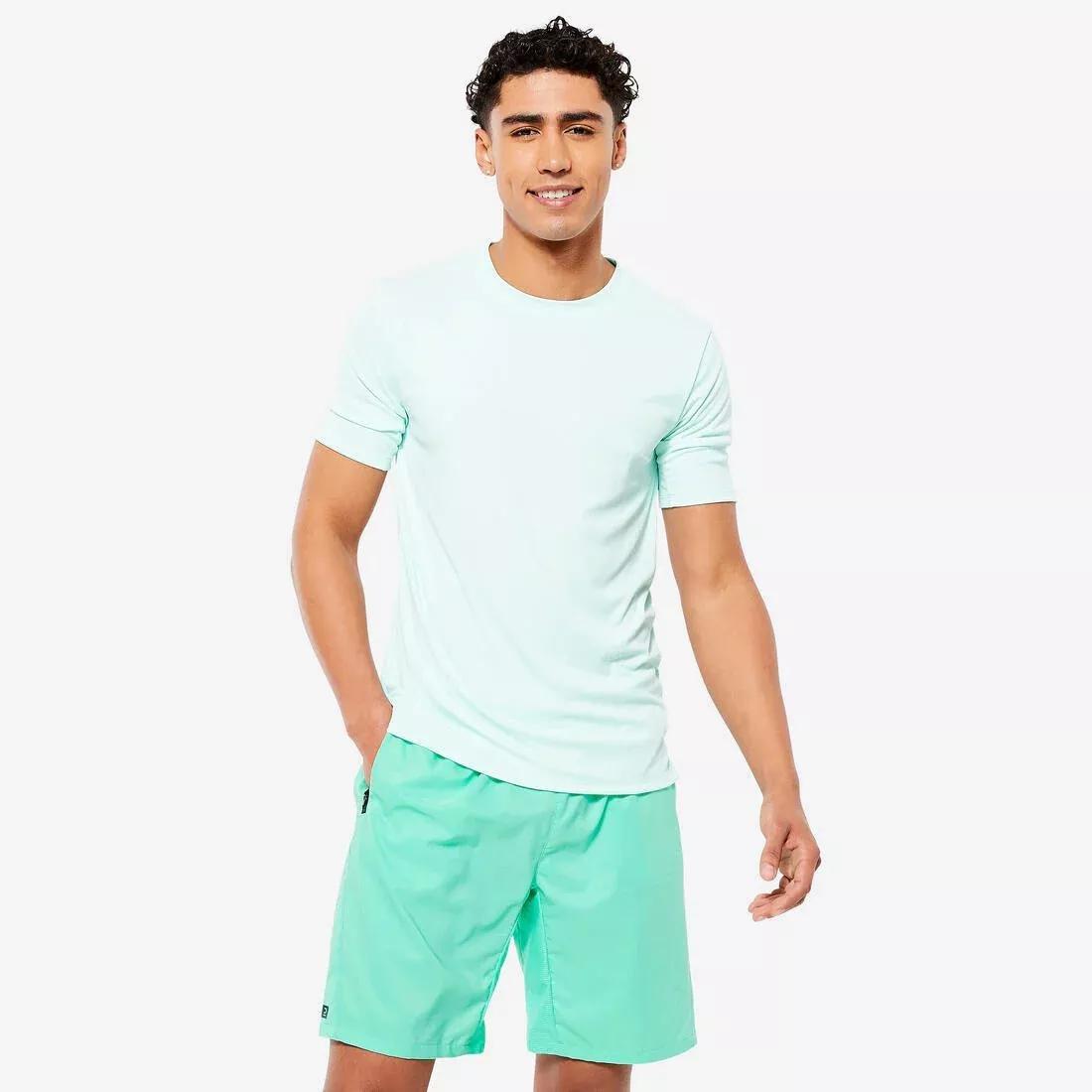 Men Fitness Breathable Essential Short-Sleeved Crew Neck T-Shirt, Green, , large image number 1