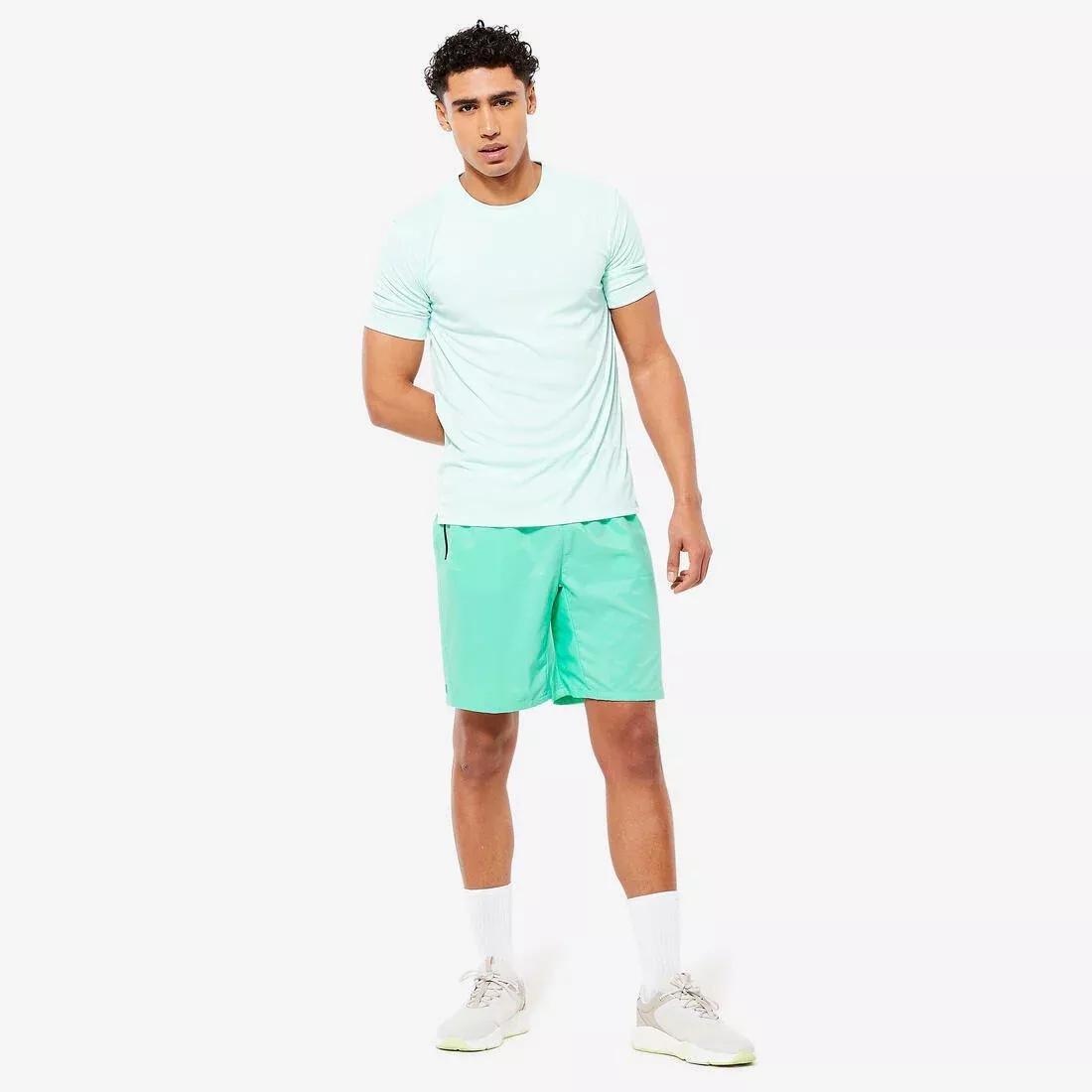 Men Fitness Breathable Essential Short-Sleeved Crew Neck T-Shirt, Green, , large image number 9