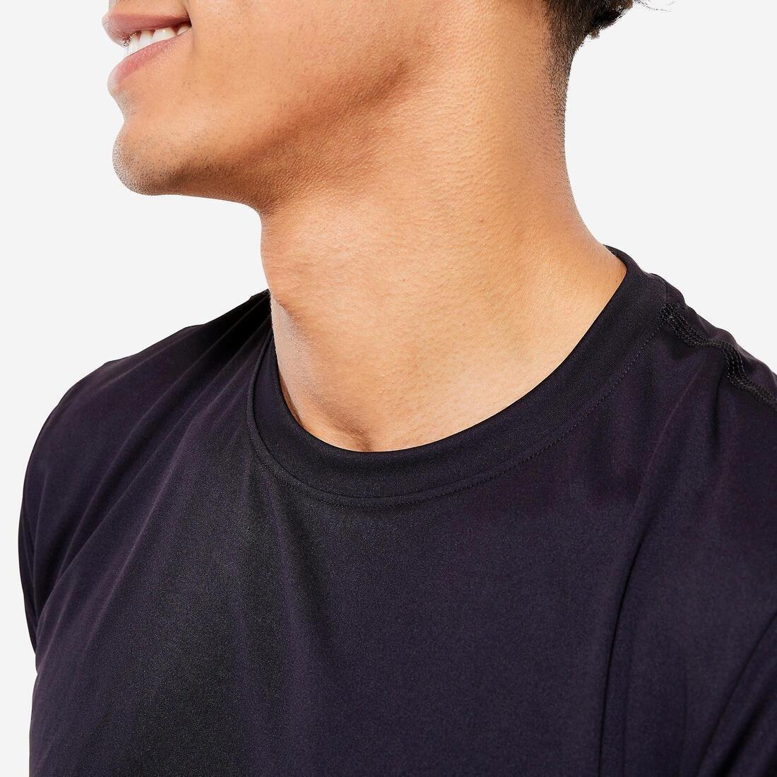Men Fitness Breathable Essential Short-Sleeved Crew Neck T-Shirt, Navy, , large image number 7