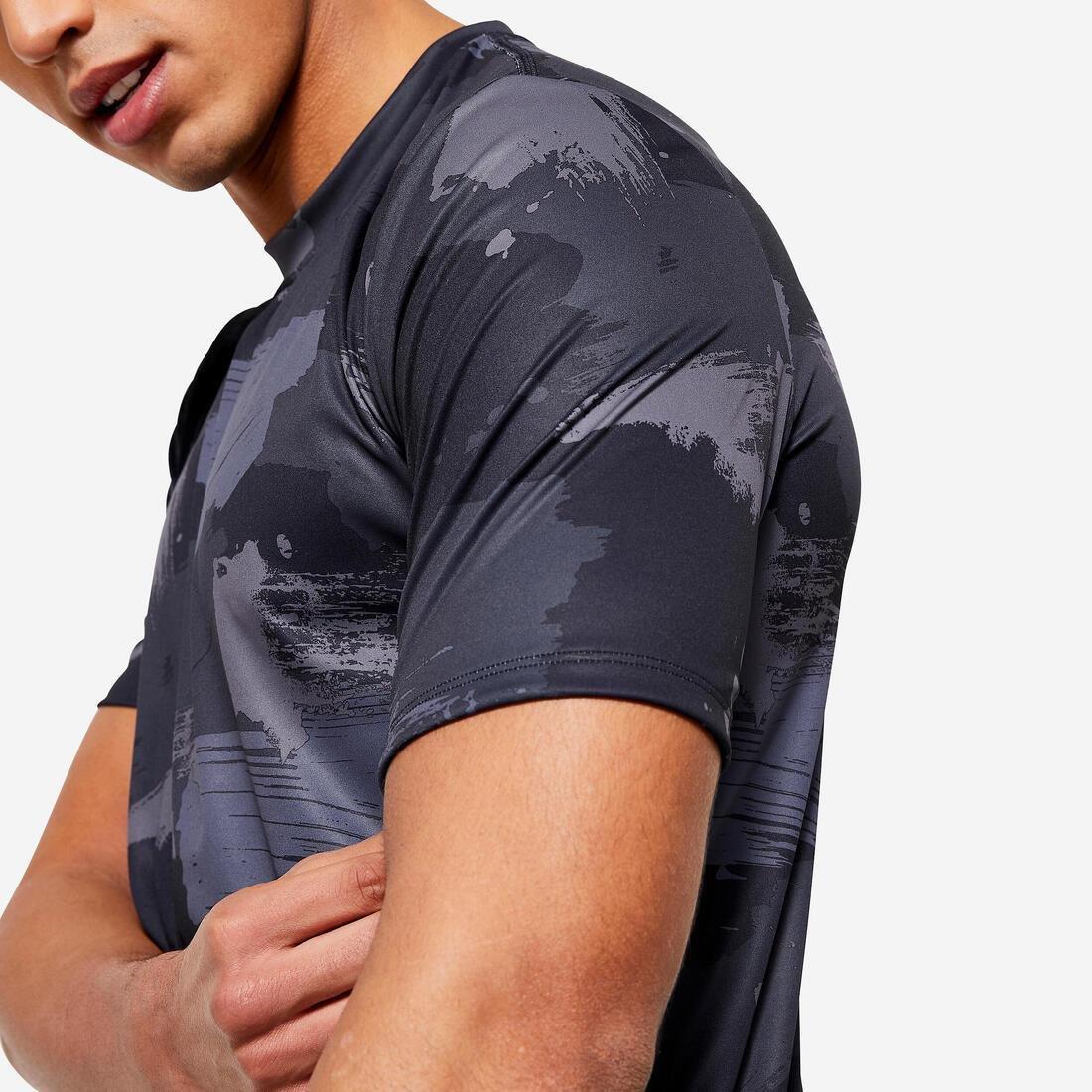 Men Fitness Breathable Essential Short-Sleeved Crew Neck T-Shirt, Navy, No Color, large image number 11