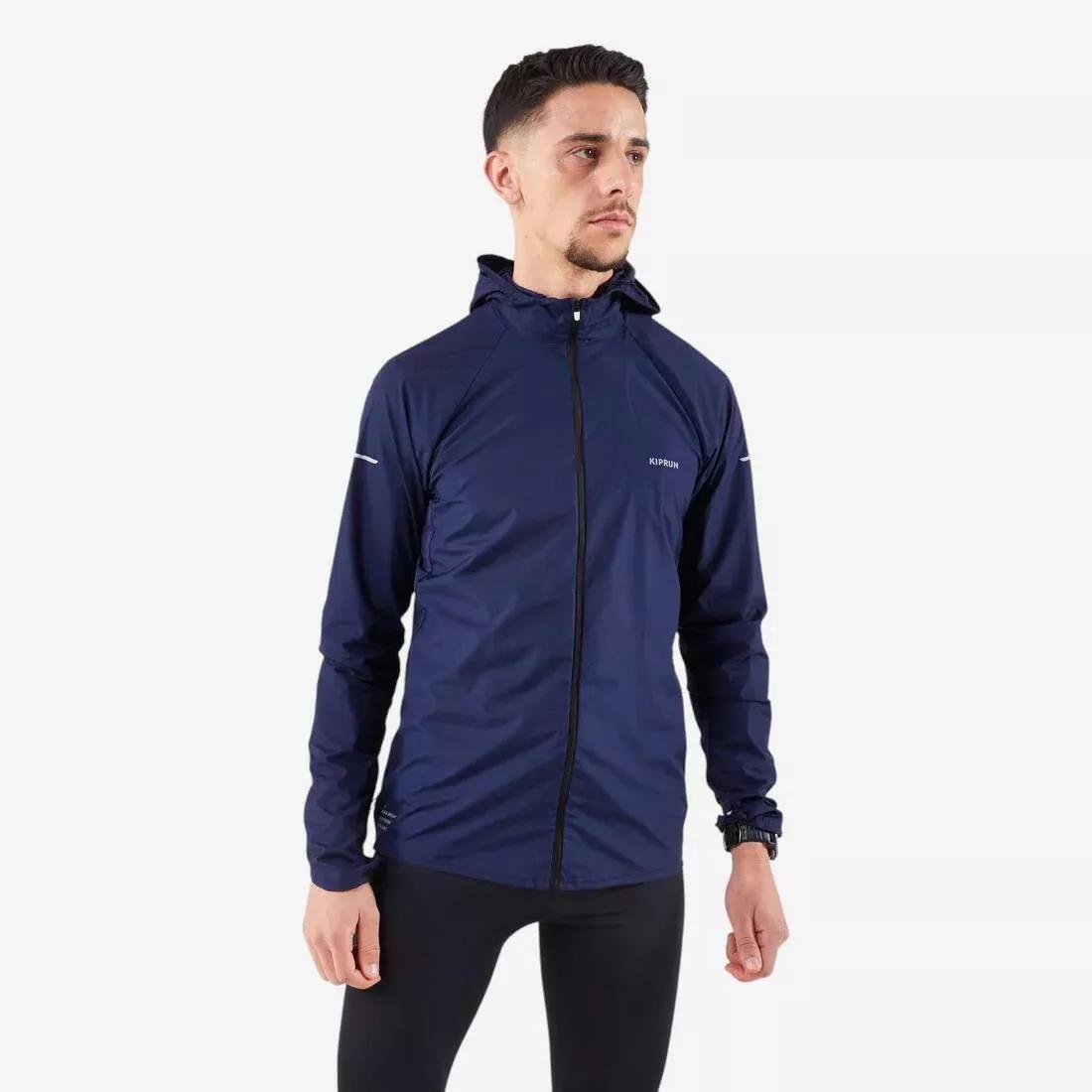 Wind Men's Running & Trail Running Windproof Jacket - Kiprun Run 900,  Blue, No Color, large image number 1