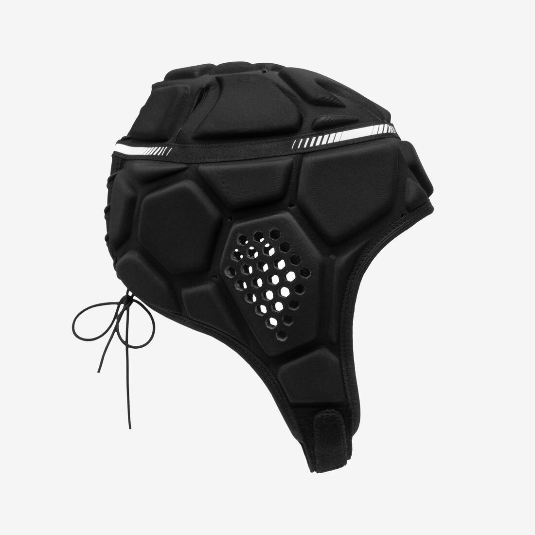 Kids/Adult Rugby Scrum Cap - R500, Black, No Color, large image number 3