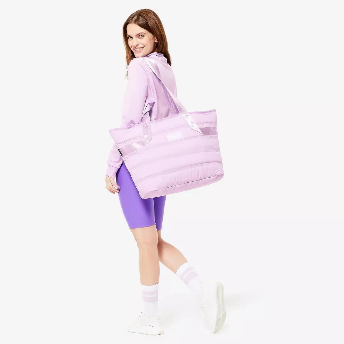 Women 25 L Padded Fitness Training Tote Bag, Purple, No Color, large image number 2