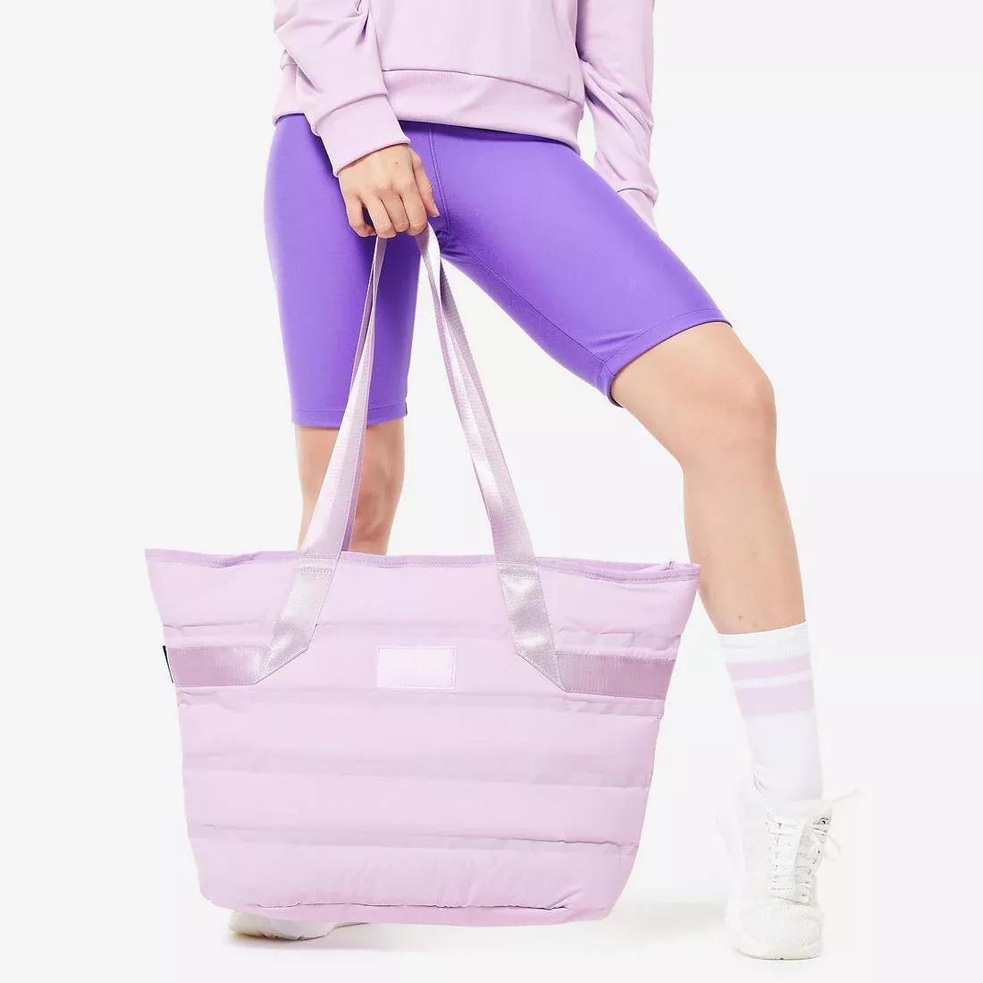 Women 25 L Padded Fitness Training Tote Bag, Purple, No Color, large image number 4