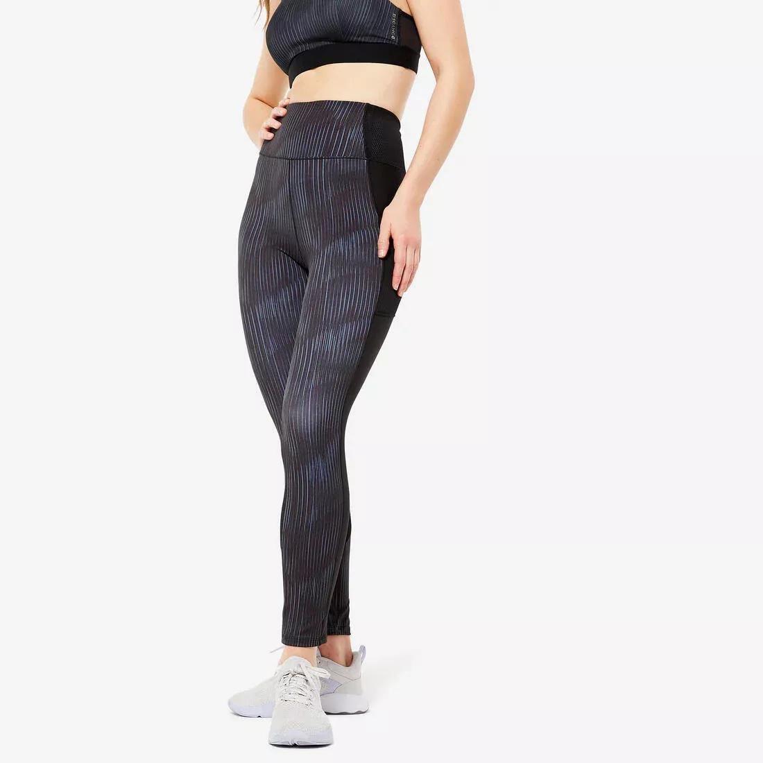 Women Phone Pocket Fitness High-Waisted Leggings, Black, No Color, medium