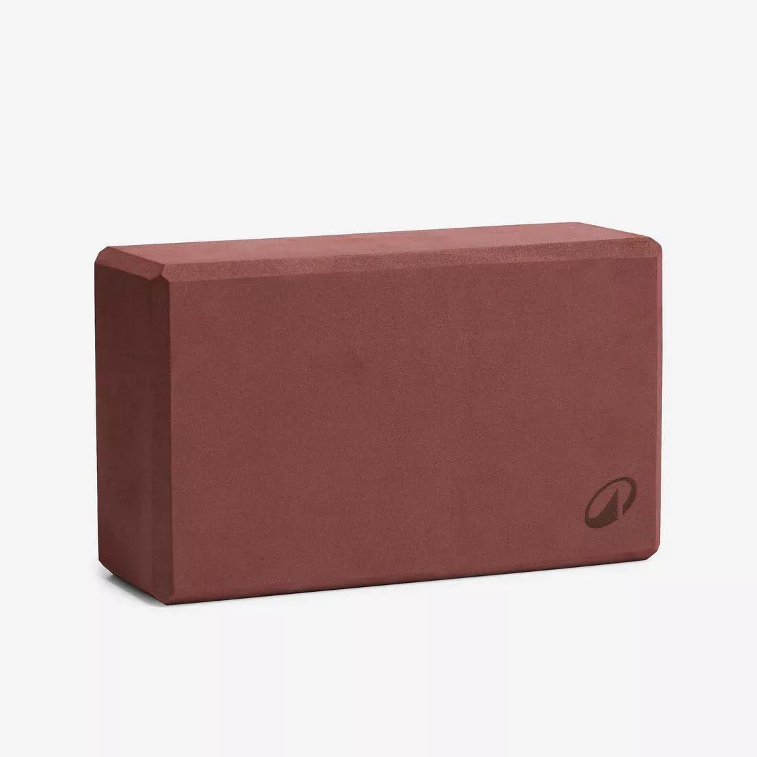 TERRACOTTA BROWN Yoga Foam Block - Mahogany, No Color, large image number 0