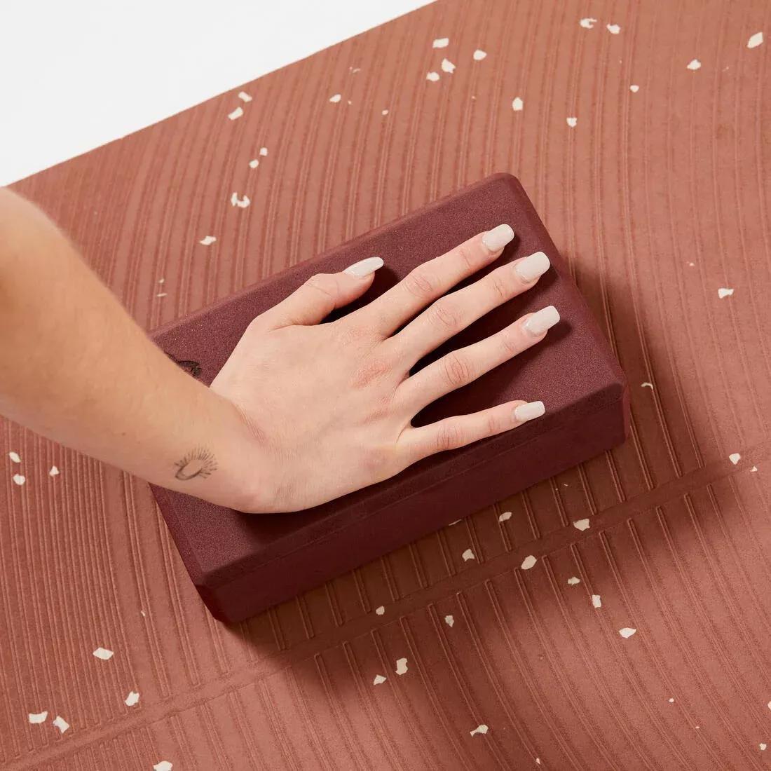 TERRACOTTA BROWN Foam Yoga Block - Mahogany, No Color, medium