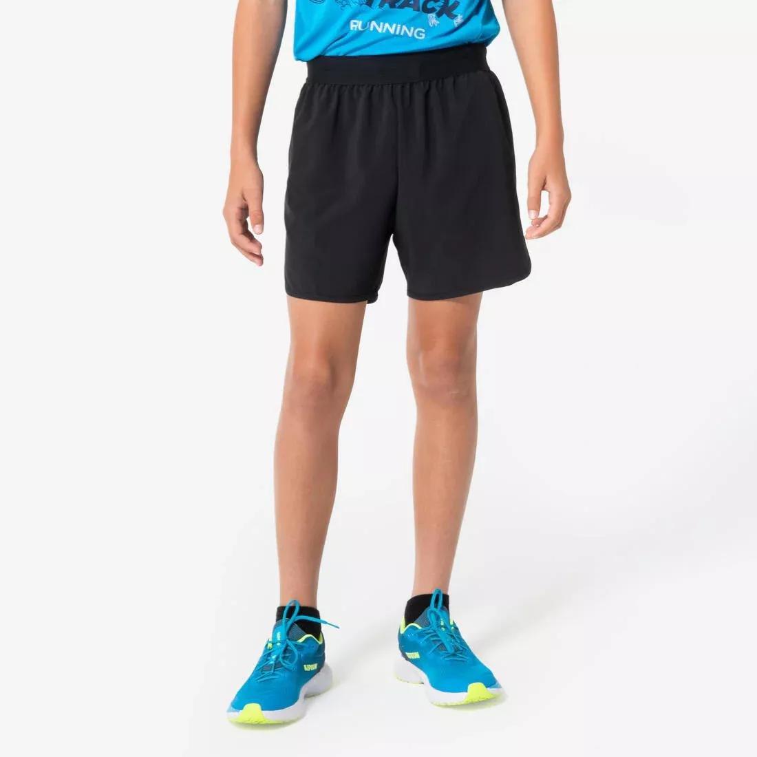 Kids' Breathable Running Shorts - KIPRUN DRY+ 900, Black, No Color, large image number 0