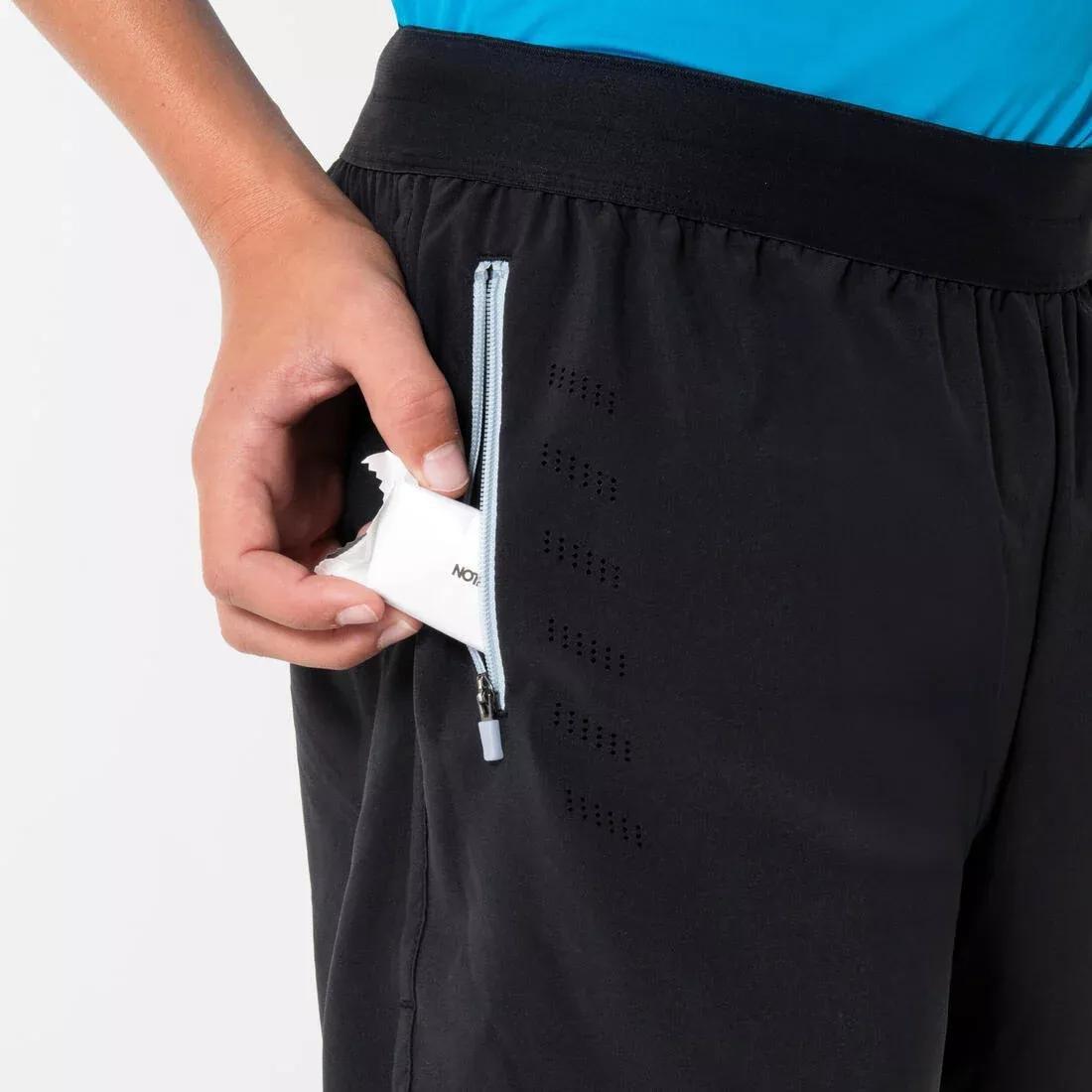 Kids' Breathable Running Shorts - KIPRUN DRY+ 900, Black, No Color, large image number 4