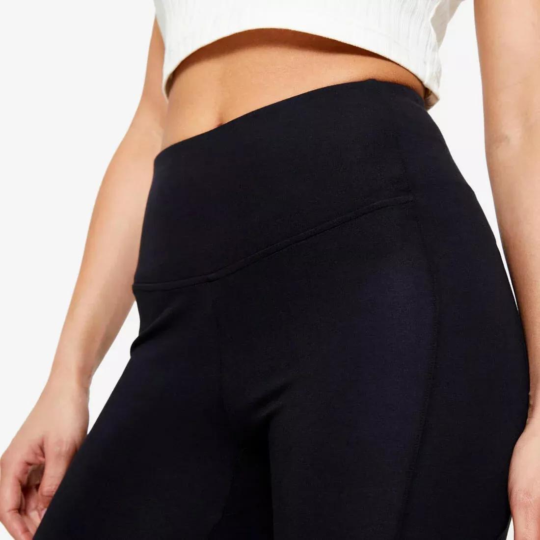 Women High-Waisted Fitness Leggings, Brown, No Color, large image number 5