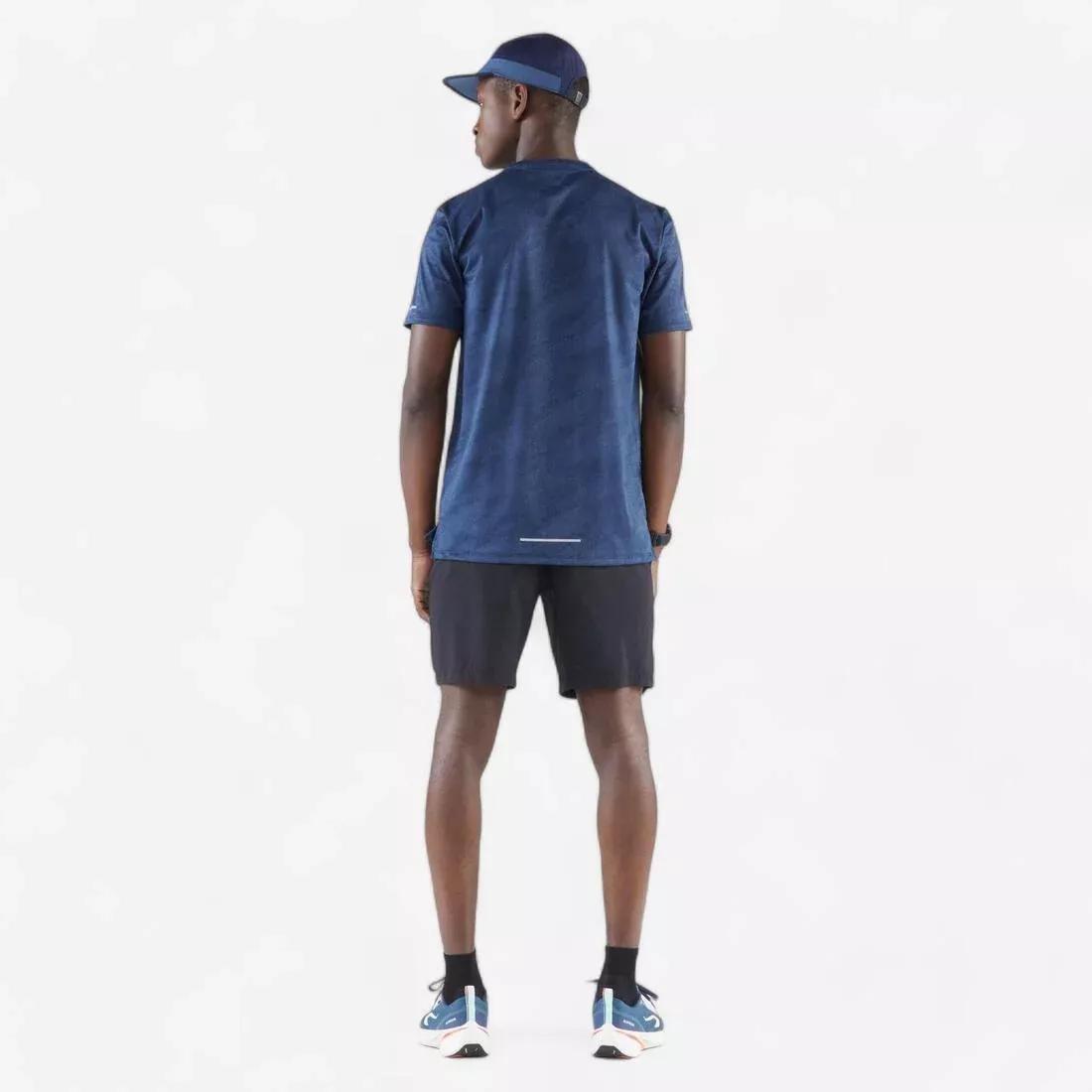 Men Breathable Running T-Shirt - Kiprun Run 500, Blue, No Color, large image number 6