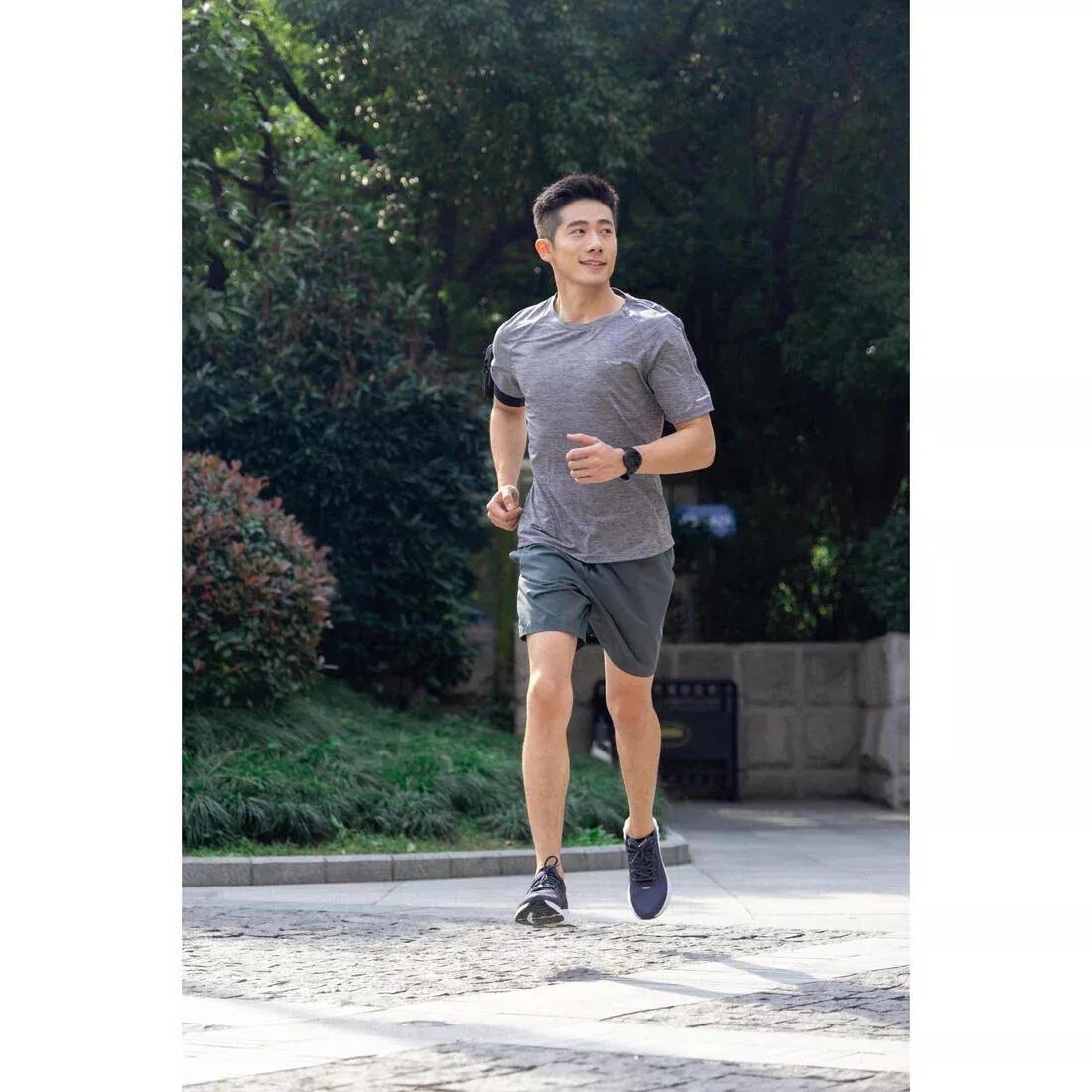 Men Running Shorts - Kiprun Run 500 Dry, Green, No Color, large image number 1