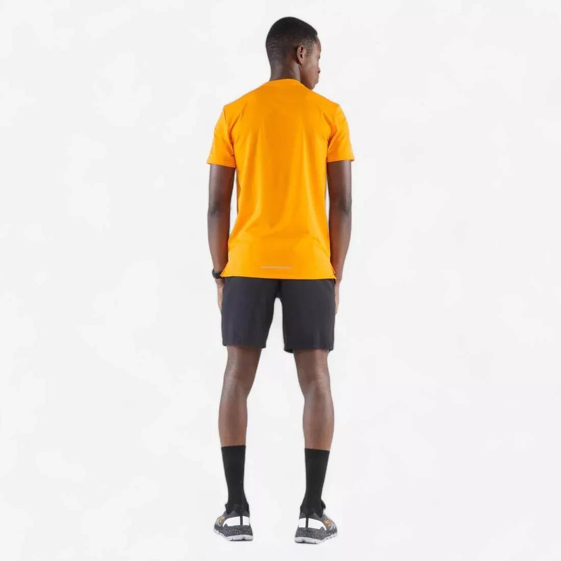 Men Running Shorts - Kiprun Run 500 Dry, Green, No Color, large image number 8