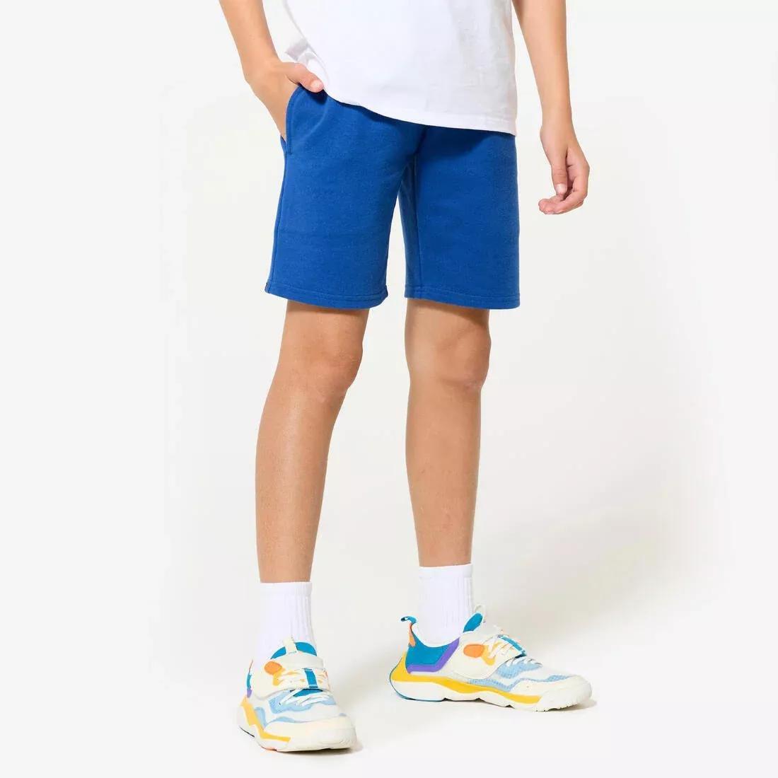 Kids Unisex Cotton Shorts, Blue, No Color, large image number 0