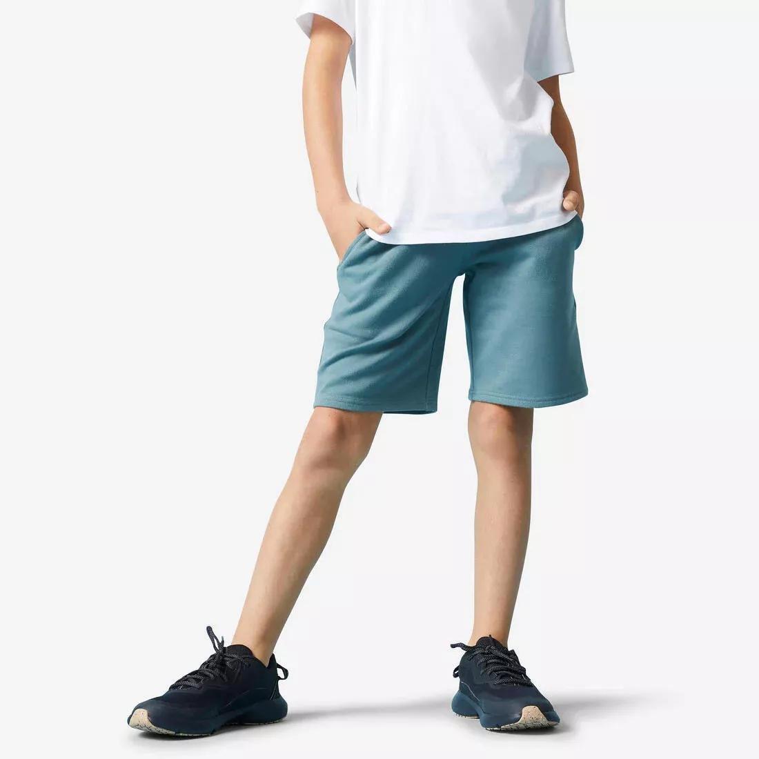 Kids Unisex Cotton Shorts, Blue, No Color, large image number 2