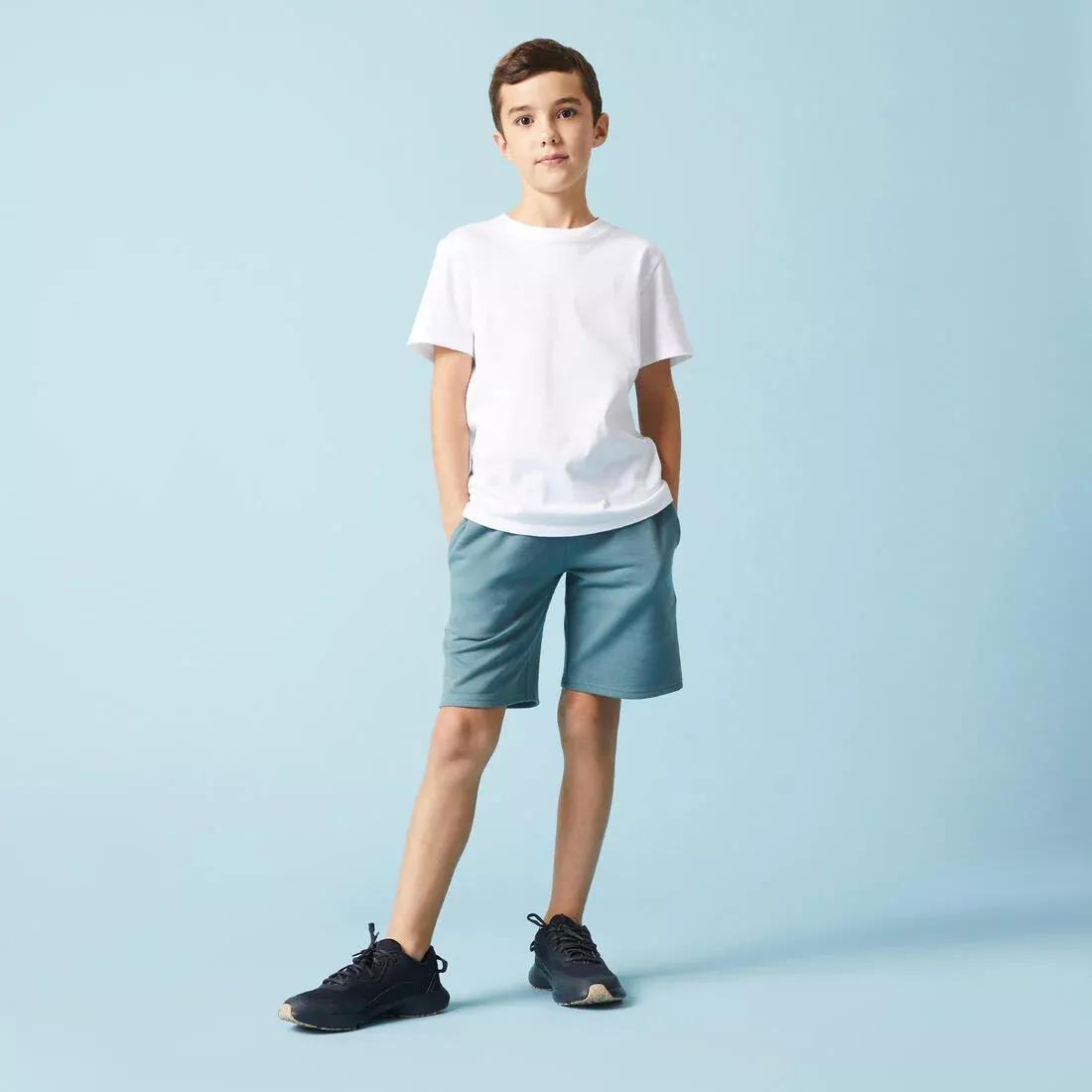 Kids Unisex Cotton Shorts, Blue, No Color, large image number 4