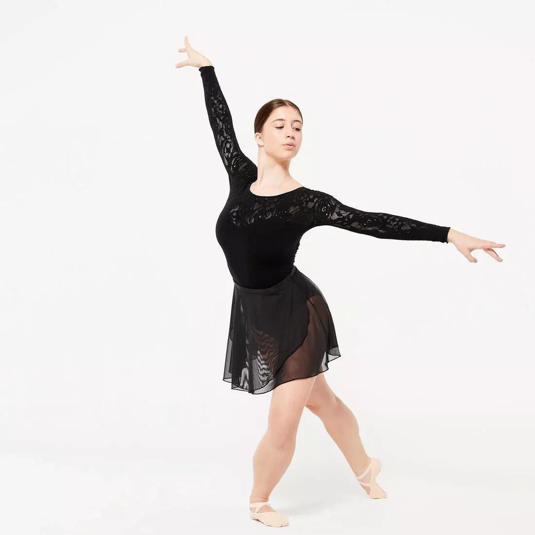 SMOKED BLACK Voile Ballet Skirt - Black, , large image number 4