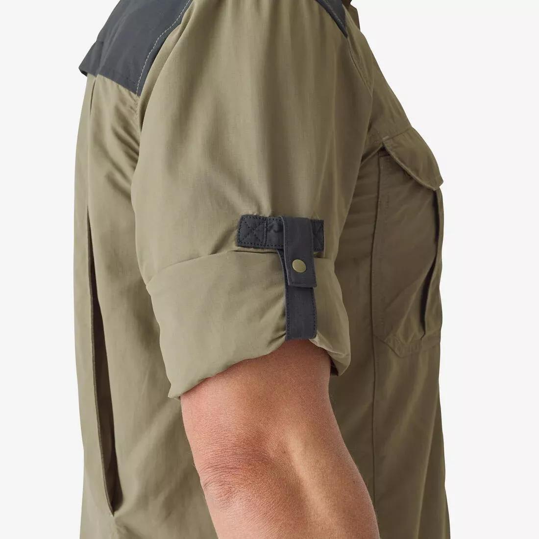 Lightweight Breathable Long-Sleeved Shirt 520, Khaki, No Color, large image number 5