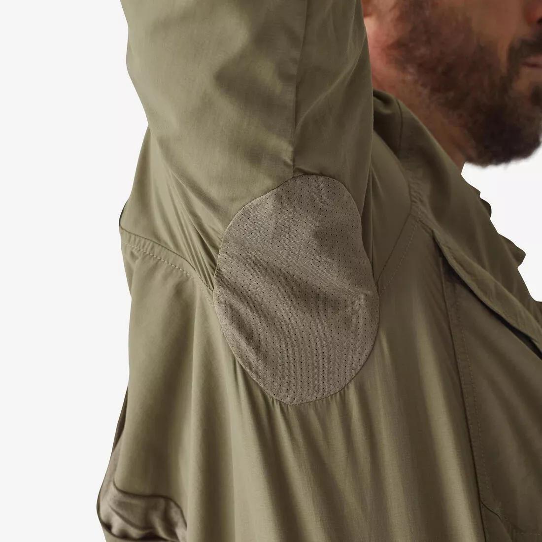 Lightweight Breathable Long-Sleeved Shirt 520, Khaki, No Color, large image number 6