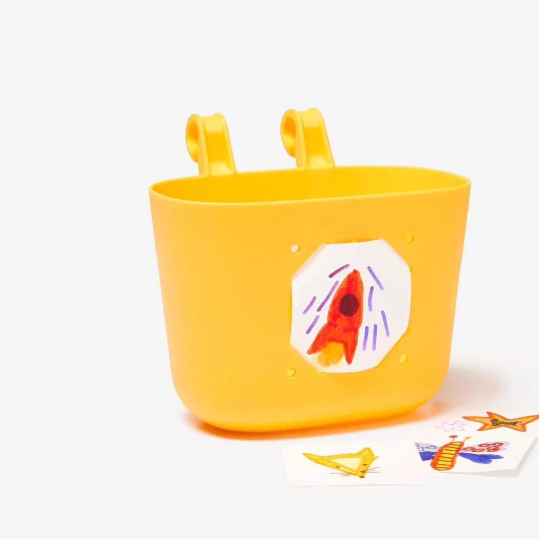 Kids Unisex Bike Pannier, Orange, No Color, medium