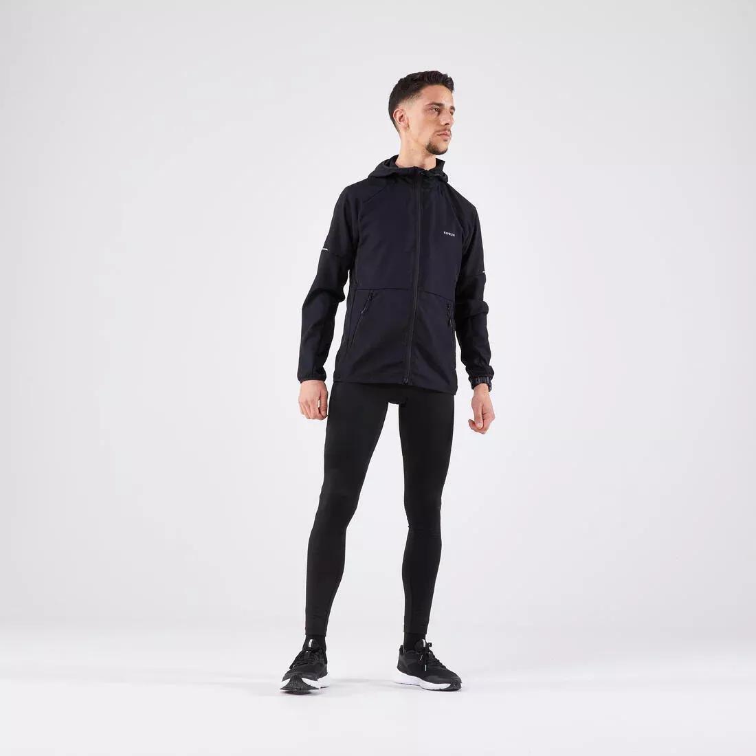 Men Windproof Running & Trail Running Jacket - Kiprun Run 100, Black, No Color, large image number 2