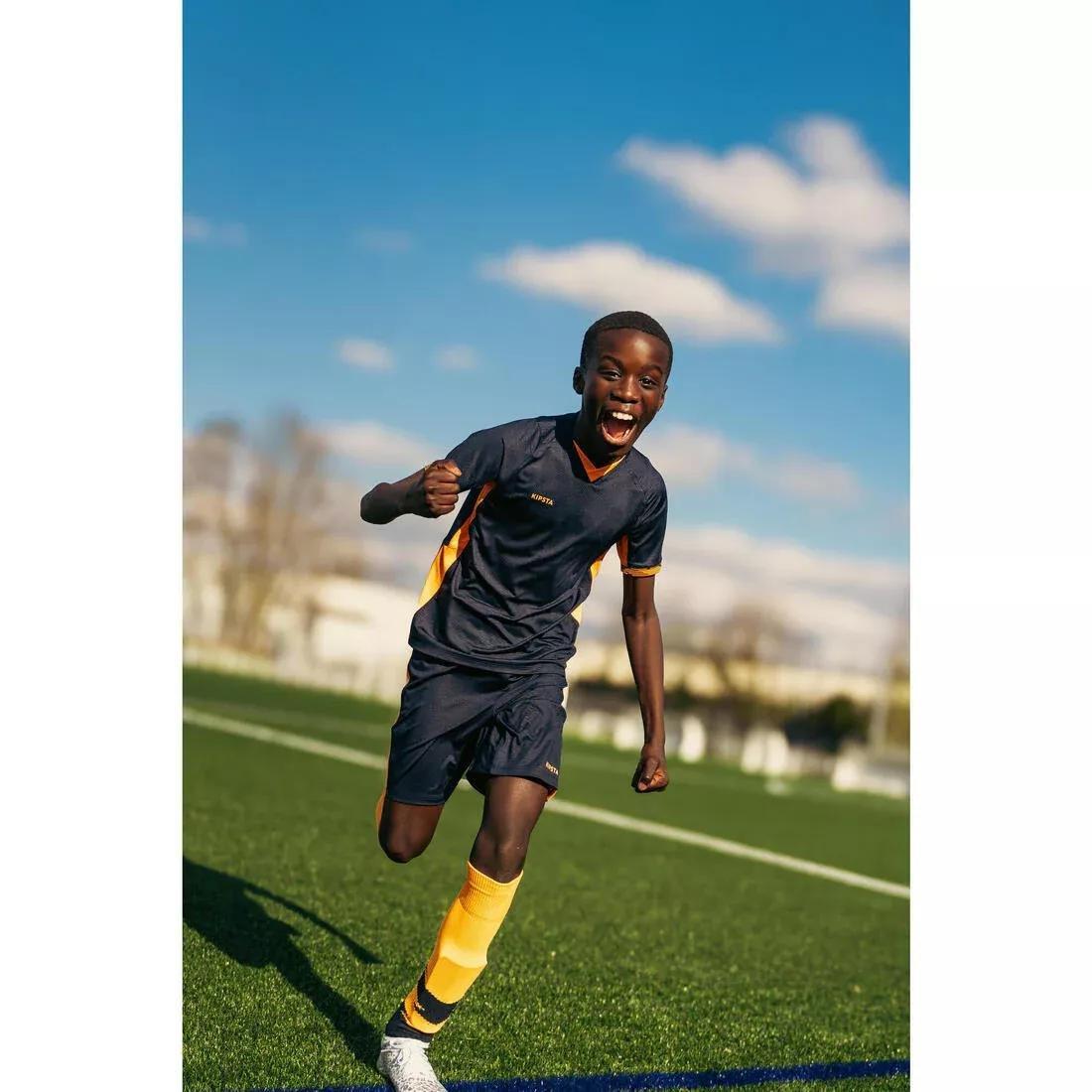 Kids Unisex Short-Sleeved Football Shirt CLR, Navy, No Color, large image number 9