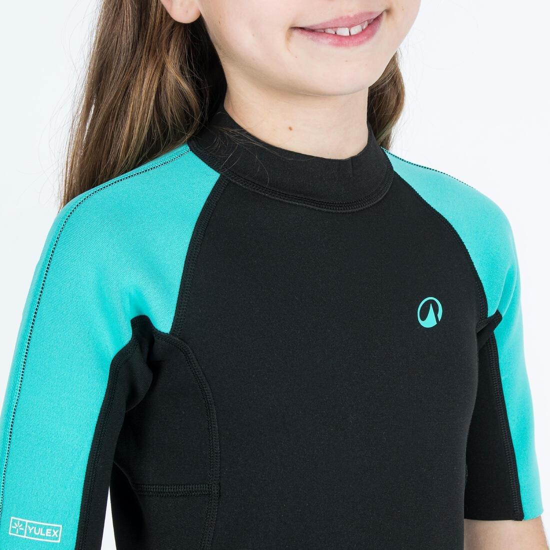 Kids Surfing Shorty Suit - 1.5 mm Yulex 100, Black, No Color, large image number 5