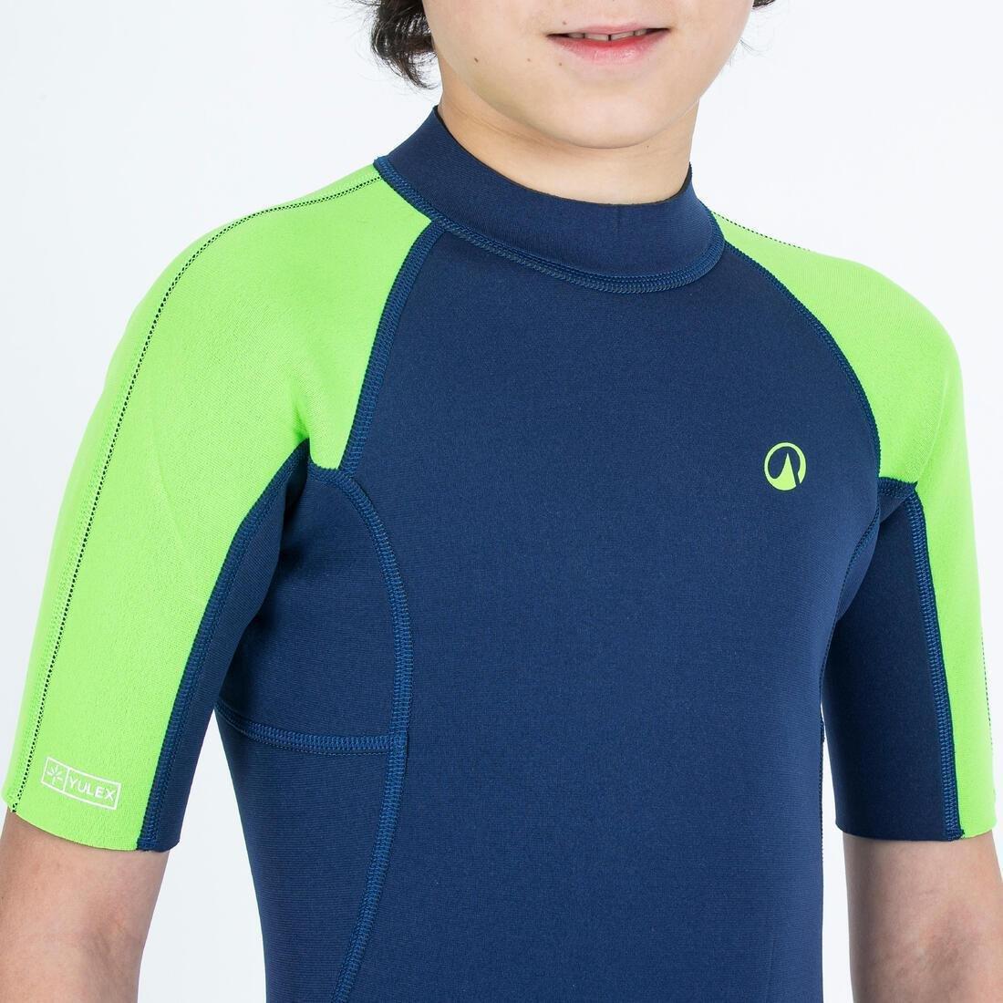 Kids Surfing Shorty Suit - 1.5 mm Yulex 100, Black, No Color, large image number 6