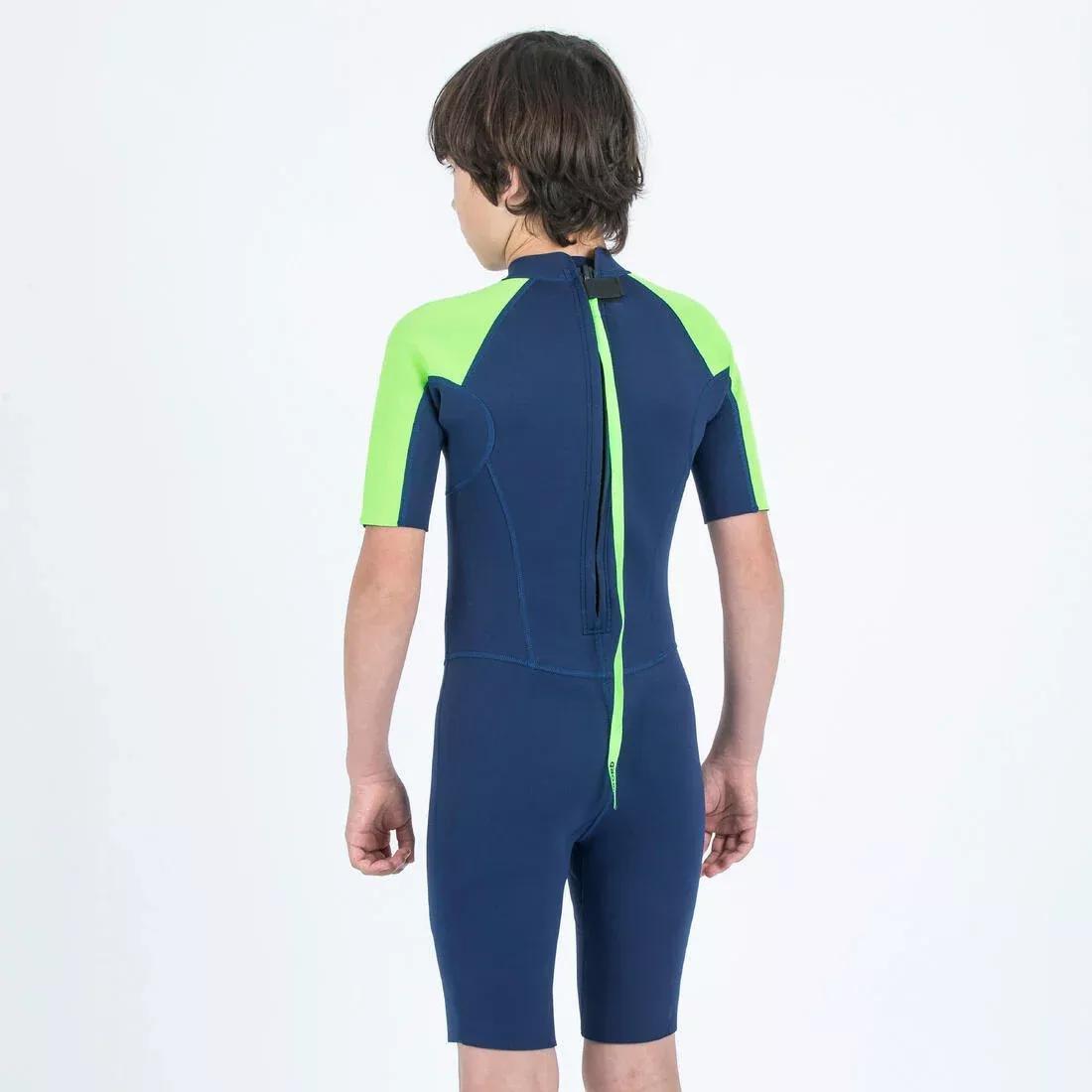 Kids Surfing Shorty Suit - 1.5 mm Yulex 100, Black, No Color, large image number 7