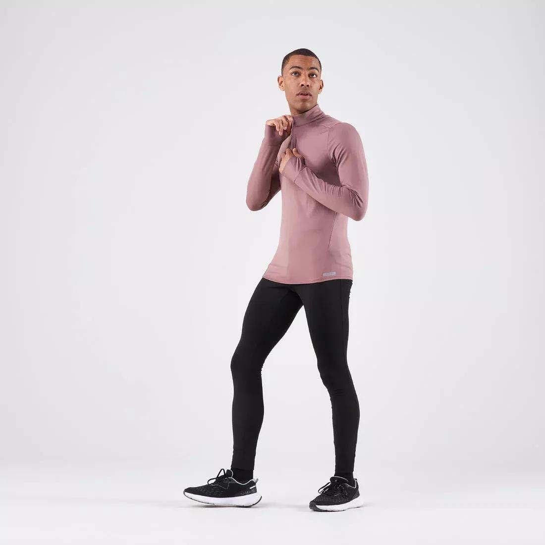 SMOKED BLACK Men's Running Leggings Black - Run 100 Series, 5401_000, medium