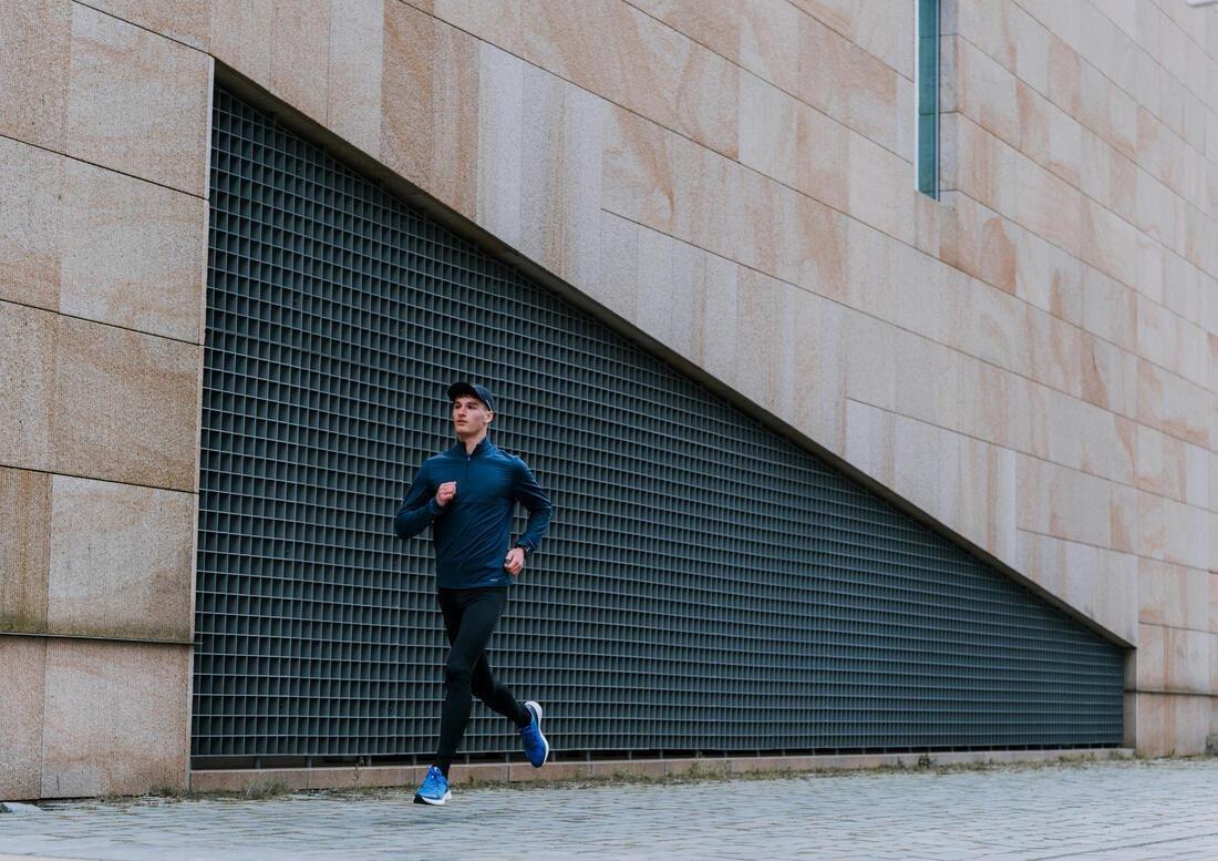 SMOKED BLACK Men's Running Leggings Black - Run 100 Series, 5401_000, medium