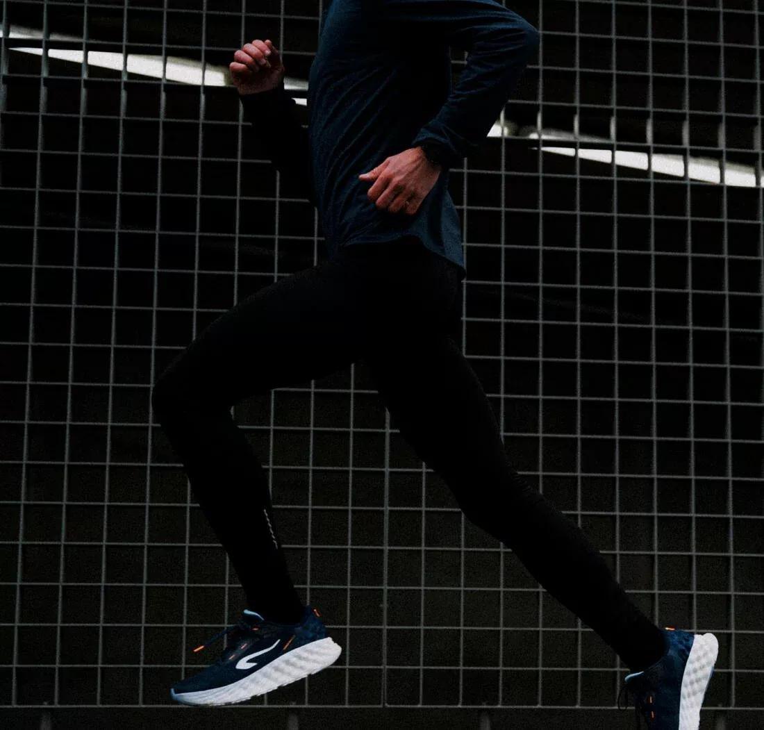 SMOKED BLACK Men's Running Leggings Black - Run 100 Series, 5401_000, medium