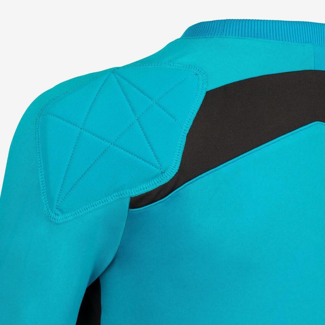 Kids Unisex Football Goalkeeper Shirt - F100, Blue, No Color, large image number 7