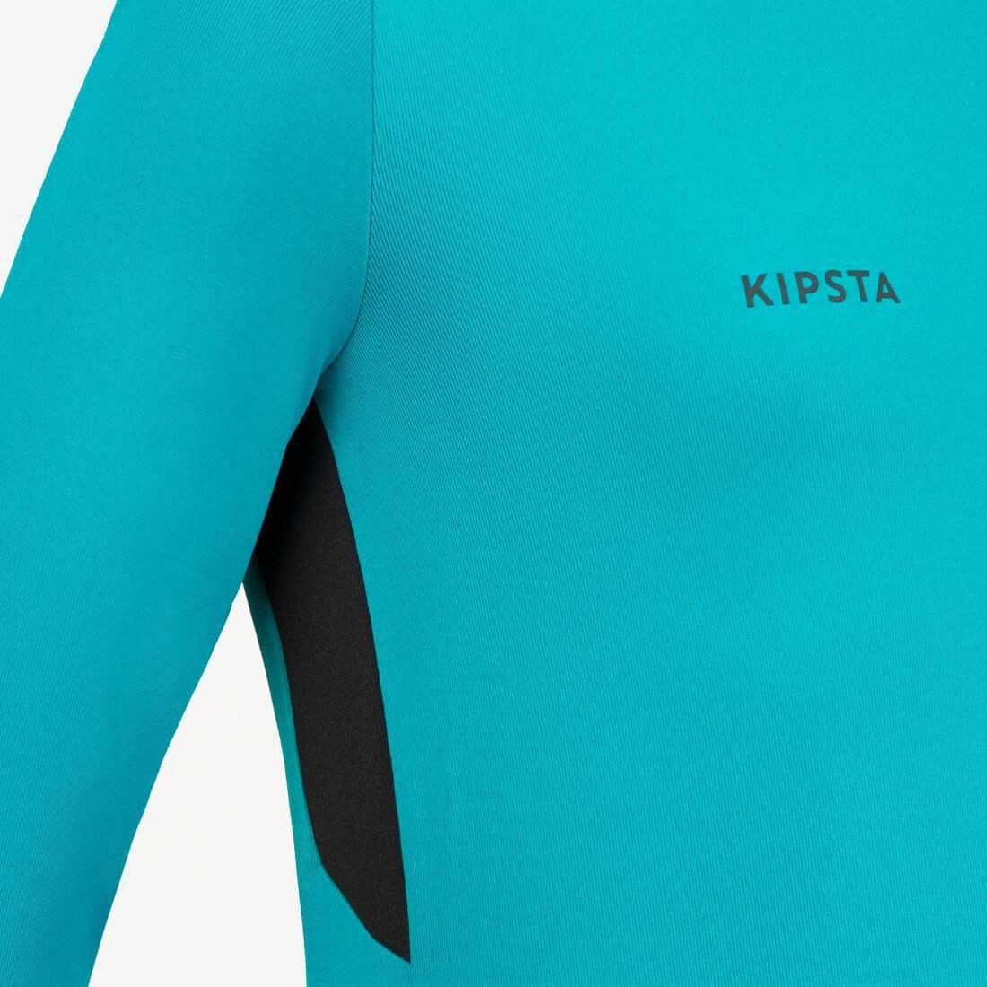 Kids Unisex Football Goalkeeper Shirt - F100, Blue, No Color, large image number 8