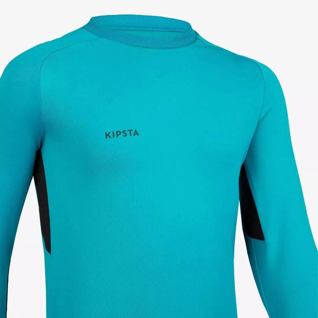 Kids Unisex Football Goalkeeper Shirt - F100, Blue, No Color, large image number 9