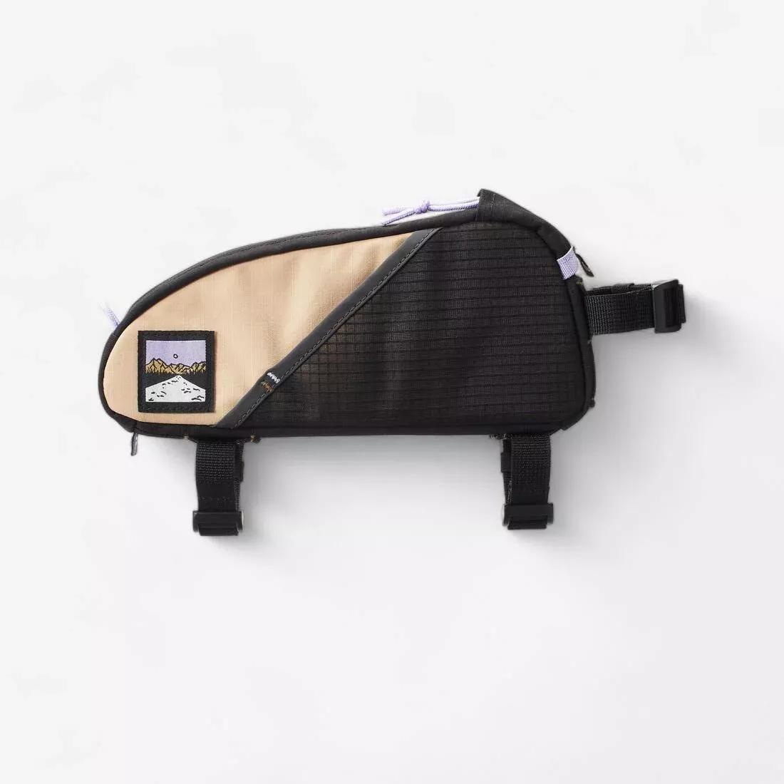 1 Litre Top Tube Bikepacking Bag Advt 500, Beige, No Color, medium