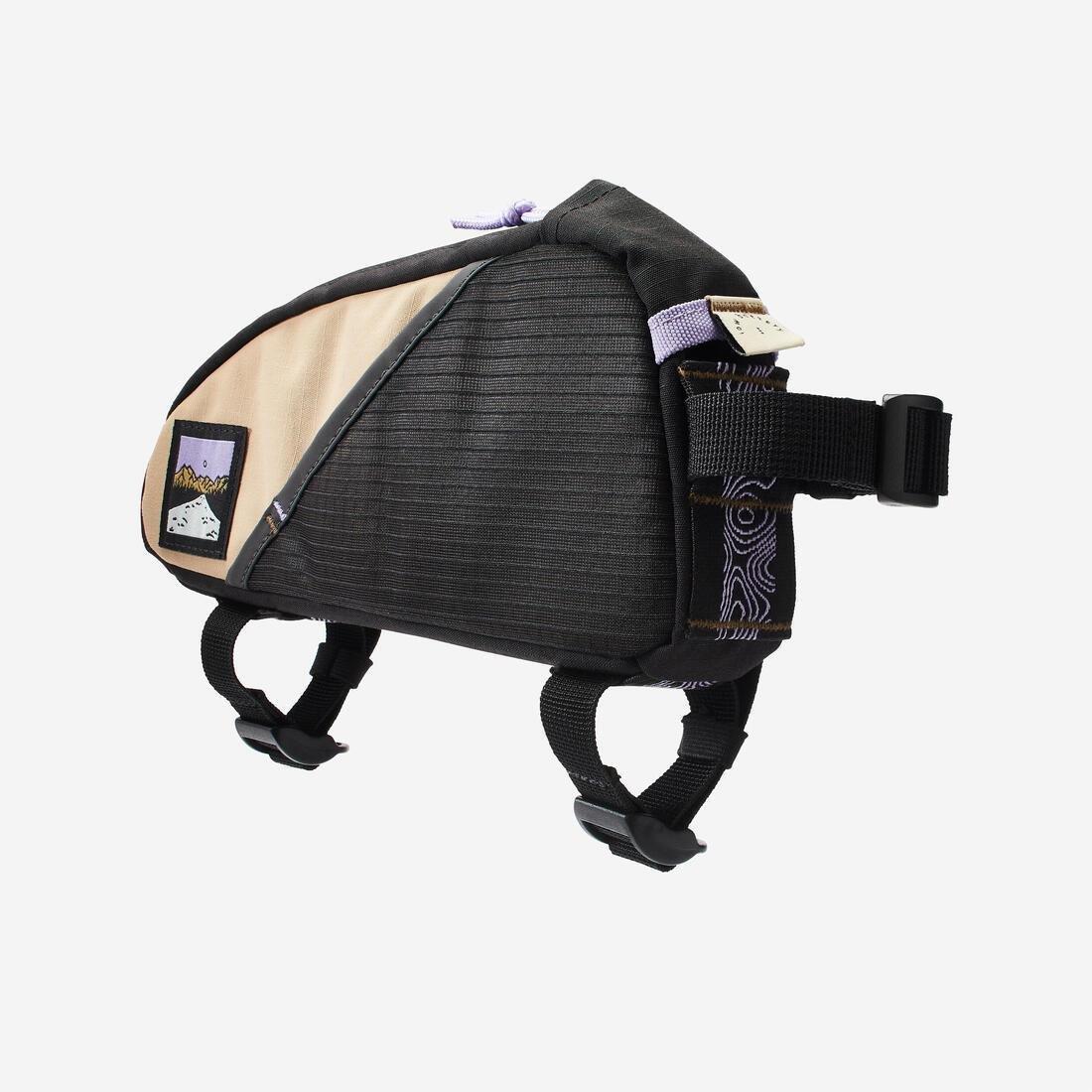 1 Litre Top Tube Bikepacking Bag Advt 500, Beige, No Color, medium