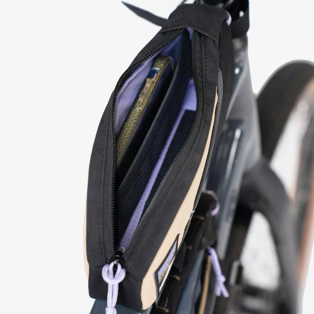 1 Litre Top Tube Bikepacking Bag Advt 500, Beige, No Color, large image number 3