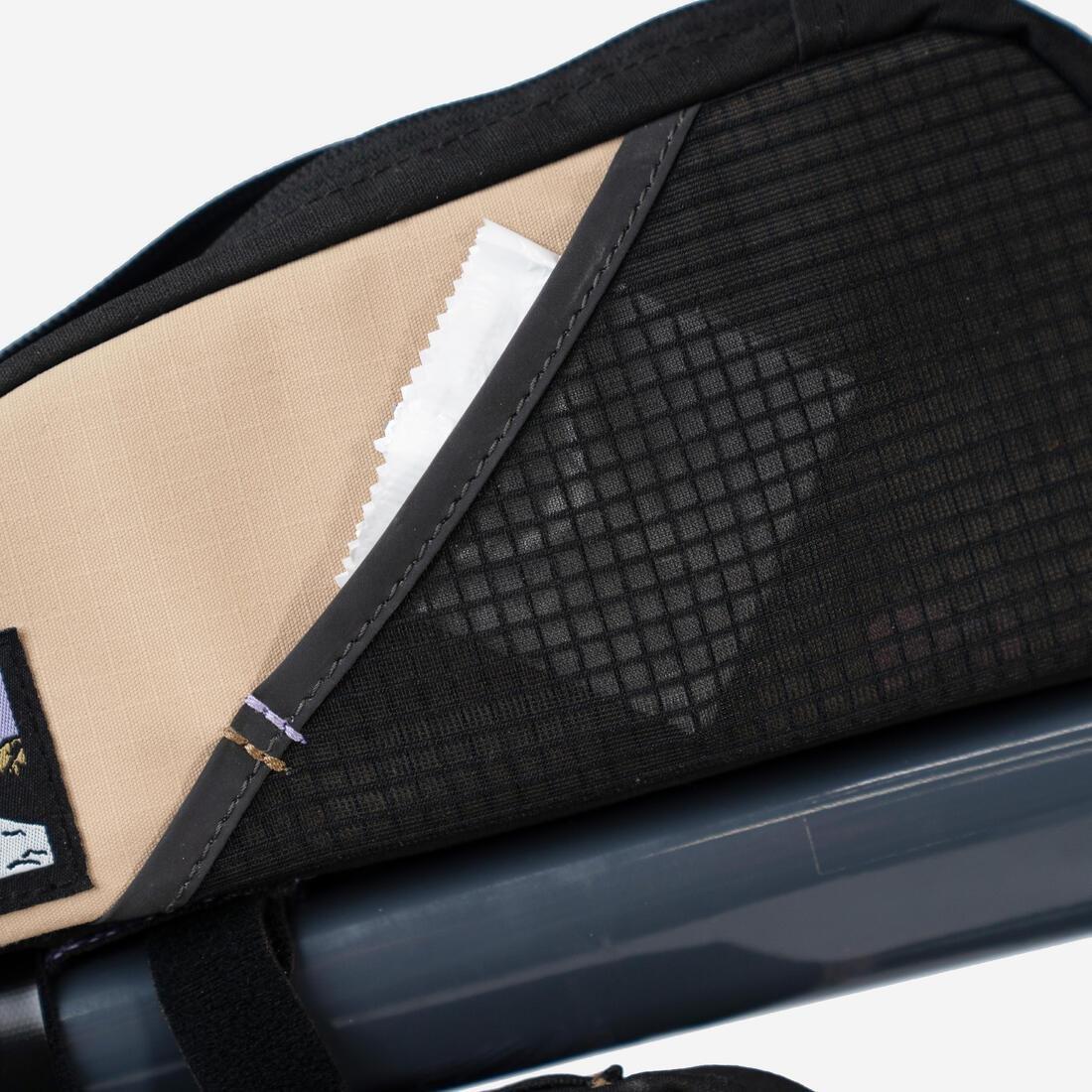 1 Litre Top Tube Bikepacking Bag Advt 500, Beige, No Color, large image number 4