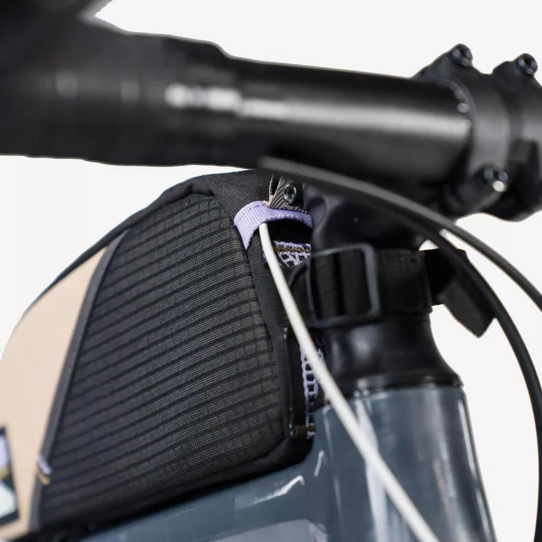 1 Litre Top Tube Bikepacking Bag Advt 500, Beige, No Color, large image number 5