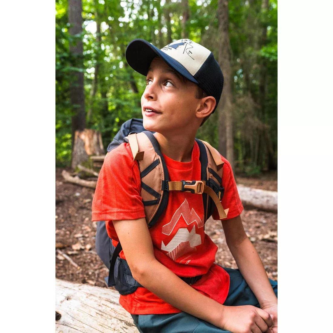 Kids Unisex Hiking T-Shirt - NH100 7-15 Years - Twin, Red, No Color, large image number 7