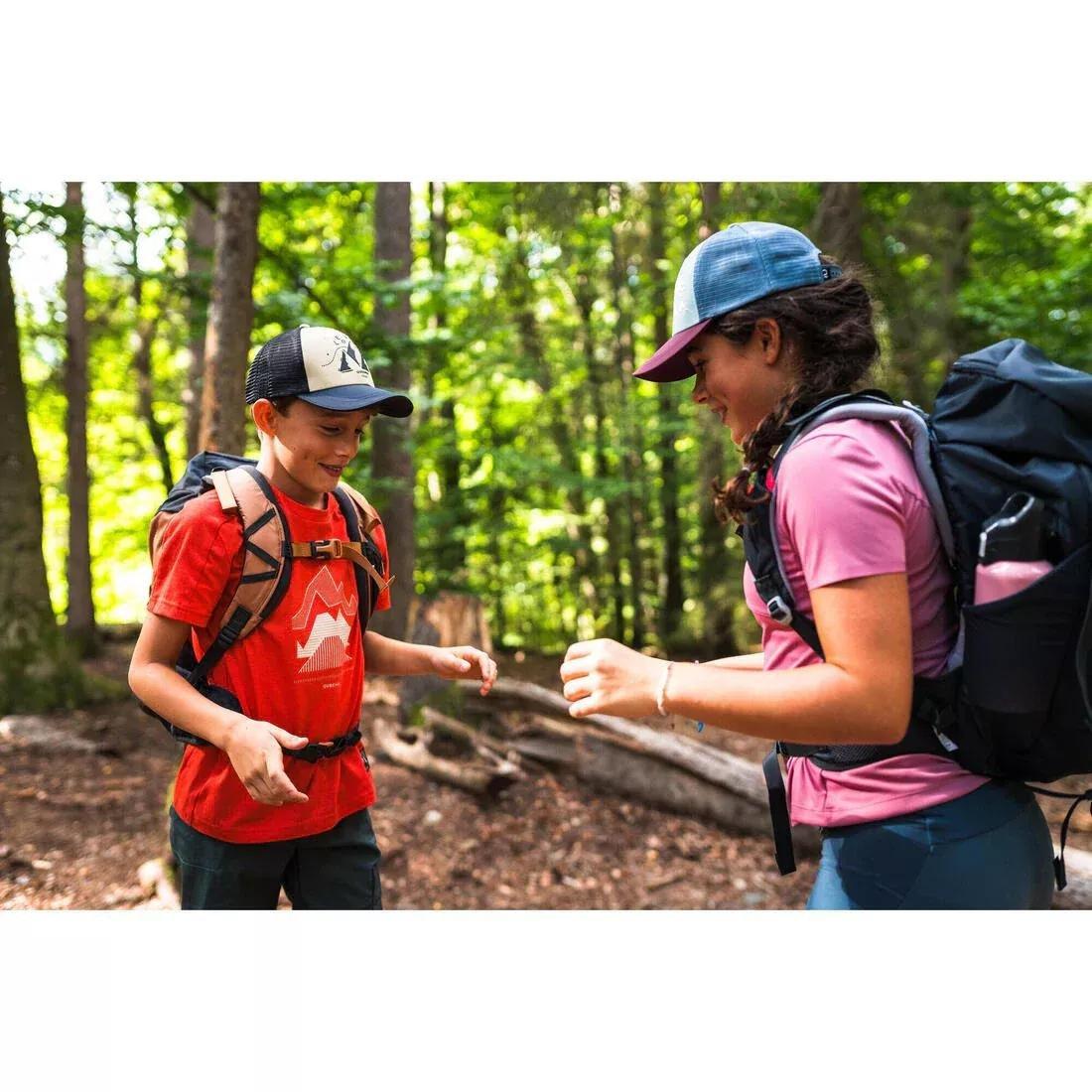 Kids Unisex Hiking T-Shirt - NH100 7-15 Years - Twin, Red, No Color, large image number 8