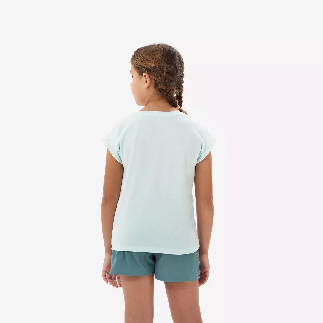 Kids Unisex Hiking T-Shirt - 7-15 Years - Nh100, Green, No Color, large image number 4