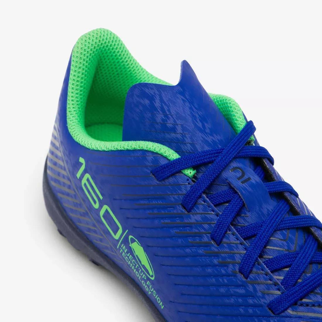 Kids Unisex Lace-Up Football Boots - 160 Turf, Blue, 5401_000, large image number 2
