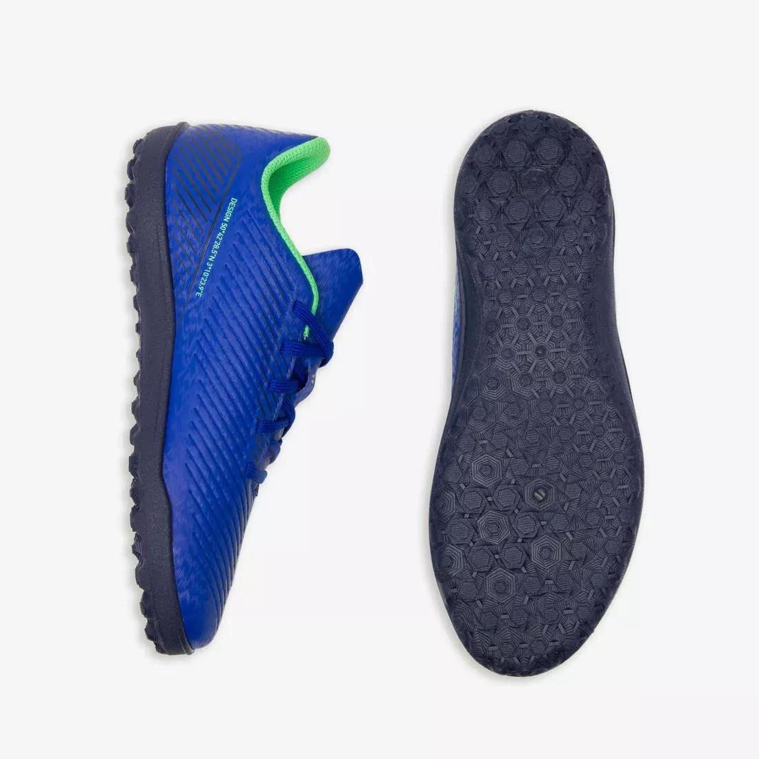 Kids Unisex Lace-Up Football Boots - 160 Turf, Blue, 5401_000, large image number 6