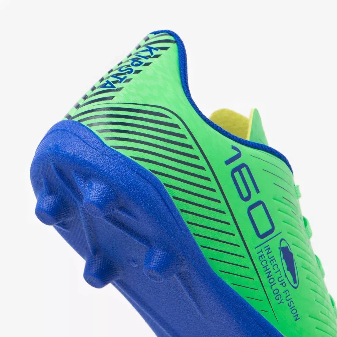 Kids Unisex Lace-Up Football Boots - 160 Ag/Fg, Green, No Color, large image number 3