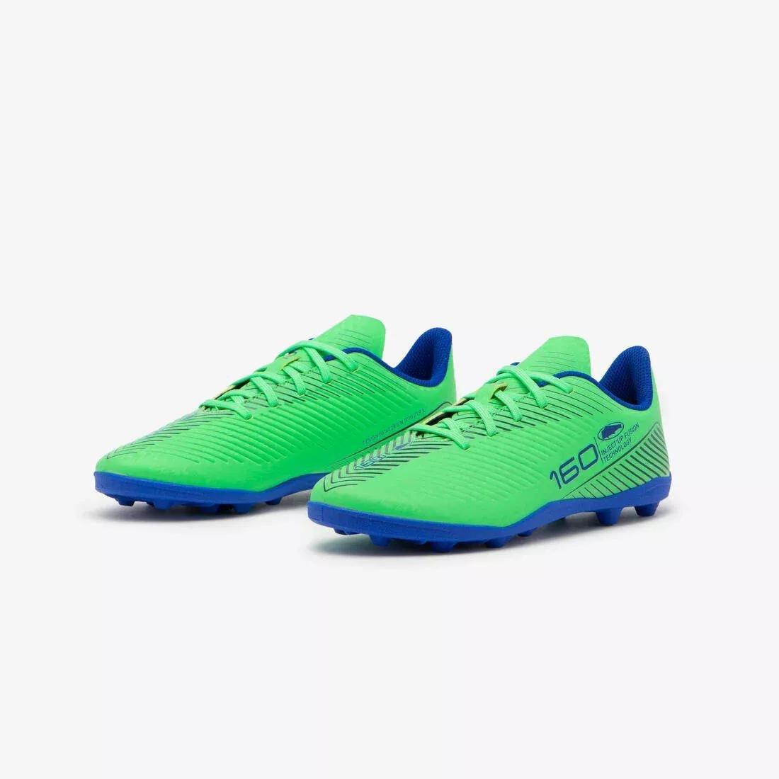 Kids Unisex Lace-Up Football Boots - 160 Ag/Fg, Green, No Color, large image number 7