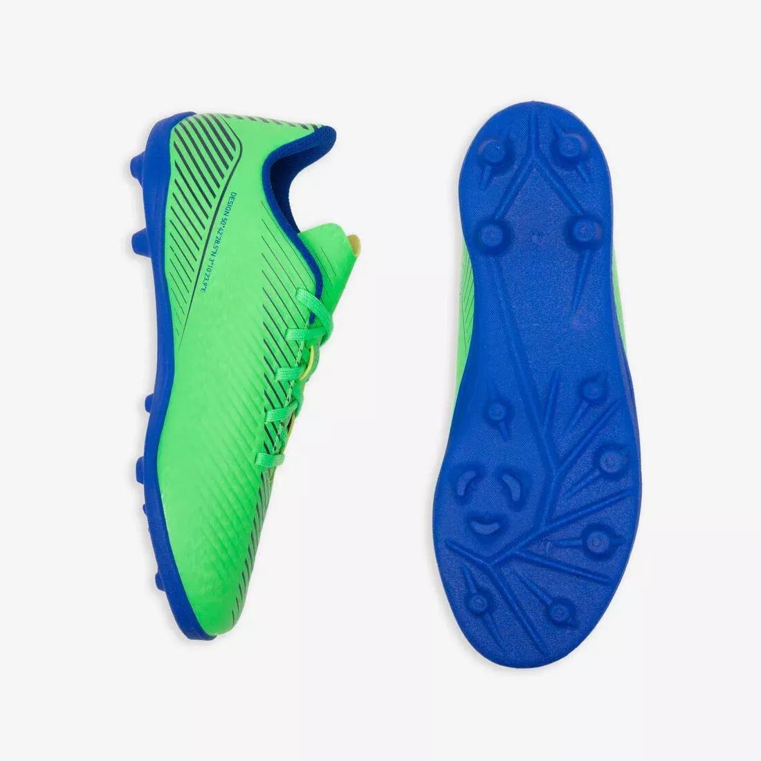 Kids Unisex Lace-Up Football Boots - 160 Ag/Fg, Green, No Color, large image number 10