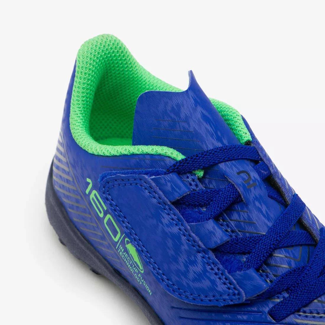 Kids Unisex Rip-Tab Football Boots - 160 Easy Turf, Blue, No Color, medium