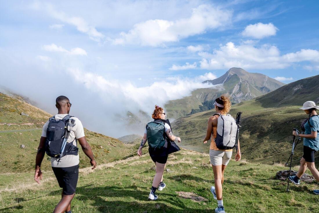 Women Short-Sleeved Hiking T-Shirt - Mh500, Green, No Color, large image number 10
